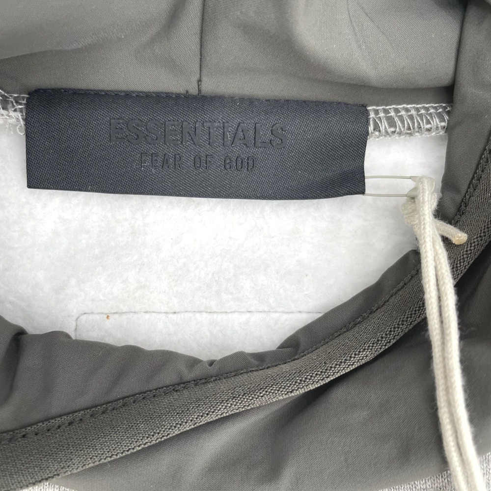 Fear of God Essentials Hoodie Mens XL Grey Contrast Hood Gorpcore Luxury NWT - Picture 11 of 16